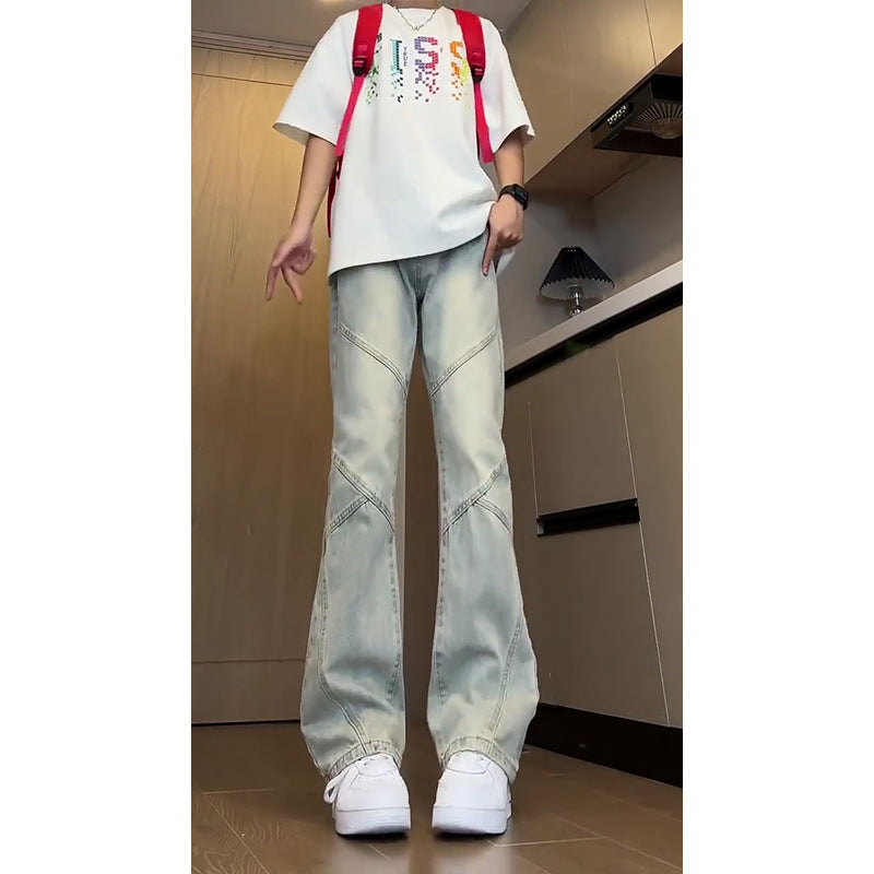 Jeans pour hommes American High Street, coupe droite