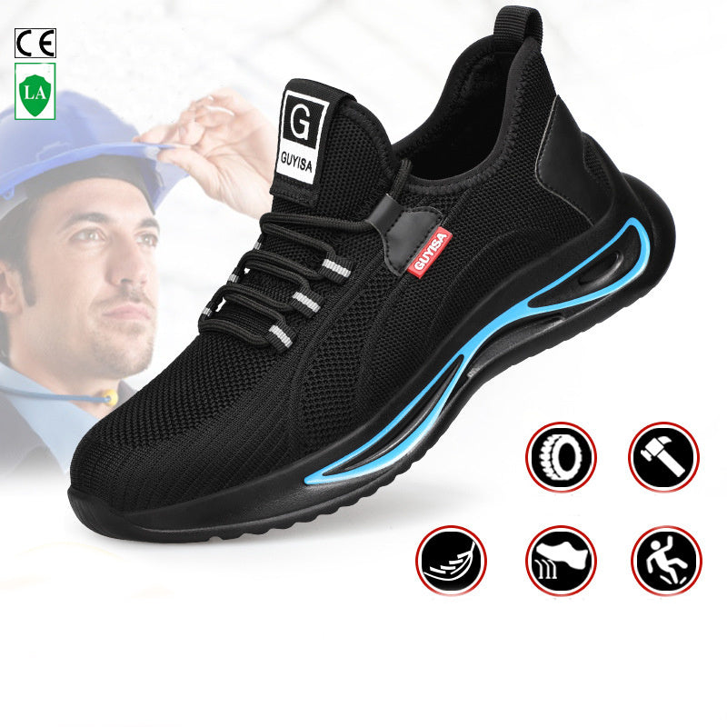 Steel Toe Work Shoes for Men Nonslip Puncture-Resistant Safety Sneakers