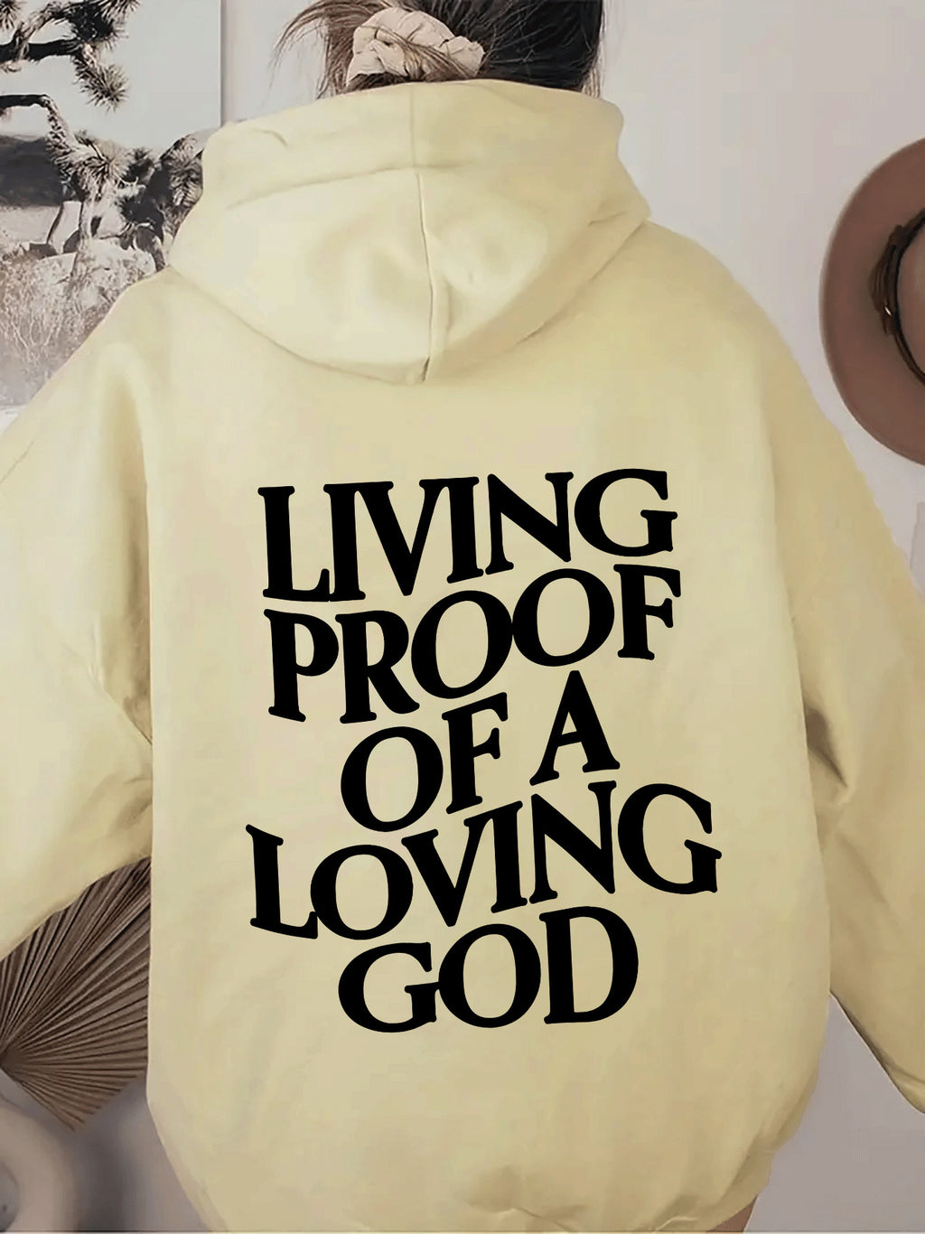 Sweat à capuche brossé en polyester pour femme Couleurs unies S-XXL