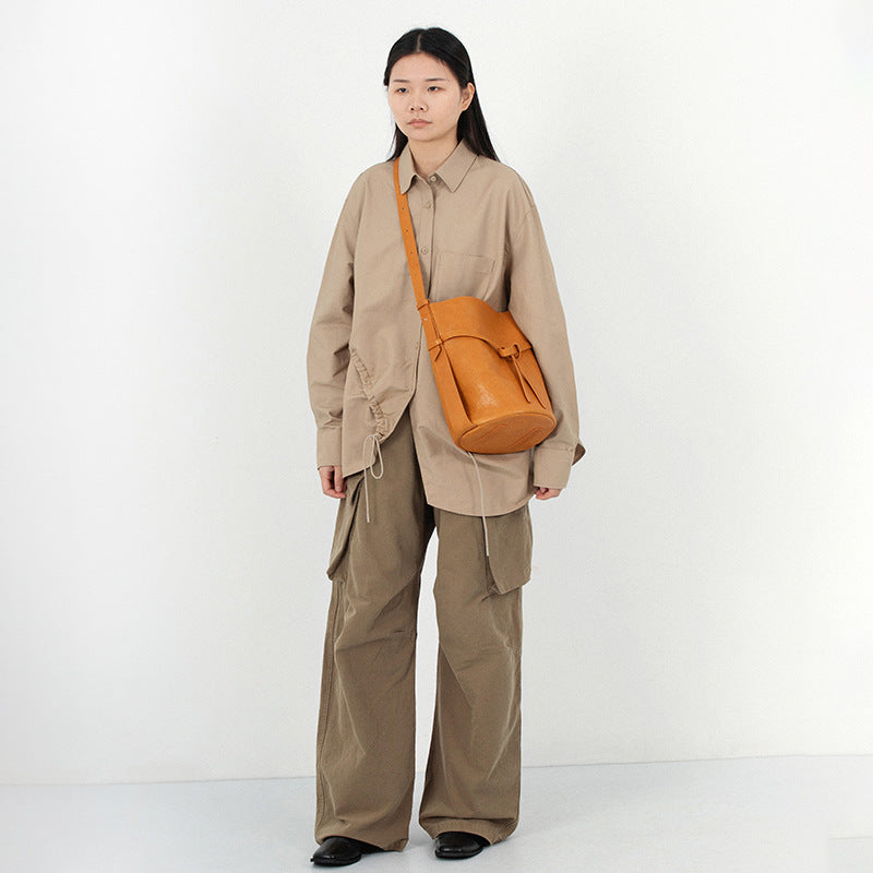 Fashion Personality Women's Retro Textured Shoulder Bag