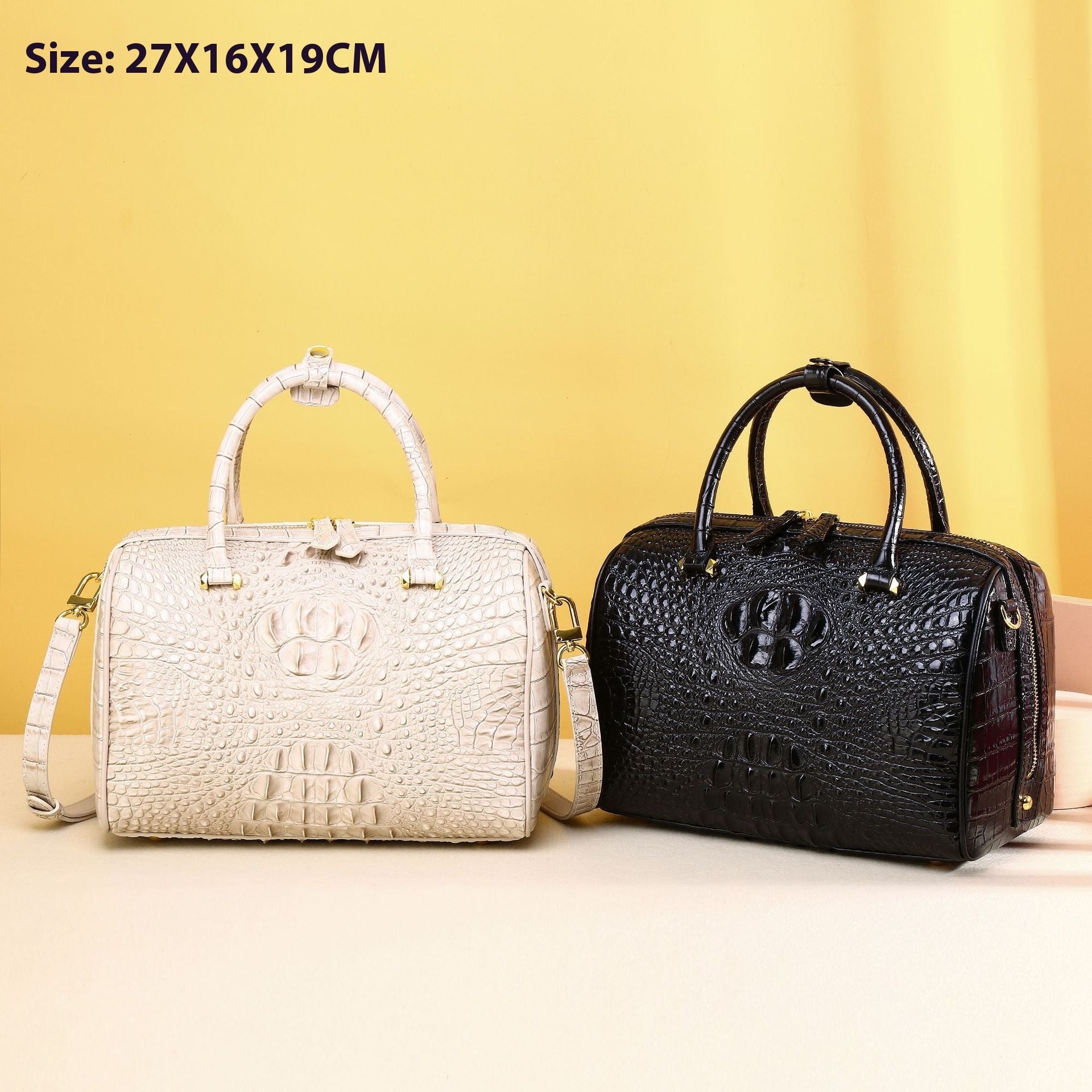 Classic Ladies Pillow Shoulder Crossbody Bag in Black & White