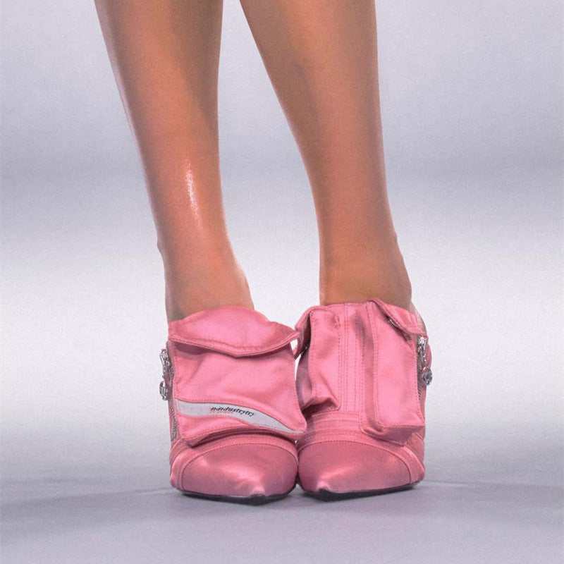 High Heel Pointed-Toe Slippers for Women