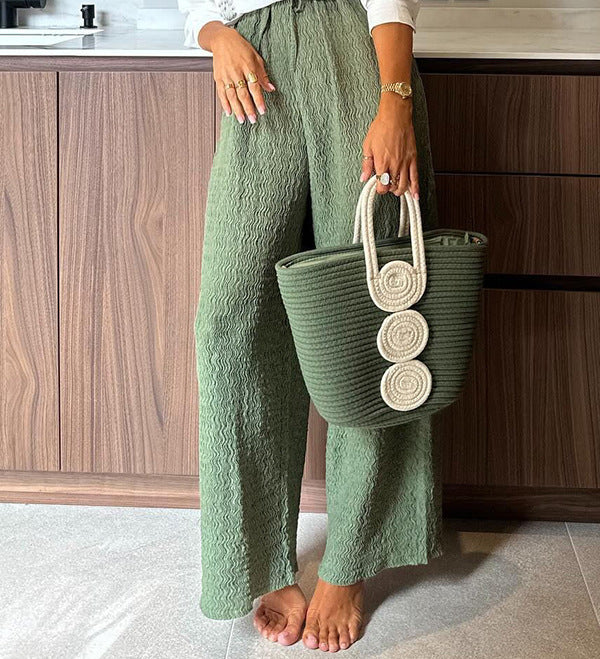 Women's Printed Long-Sleeve Single-Breasted Trousers Suit