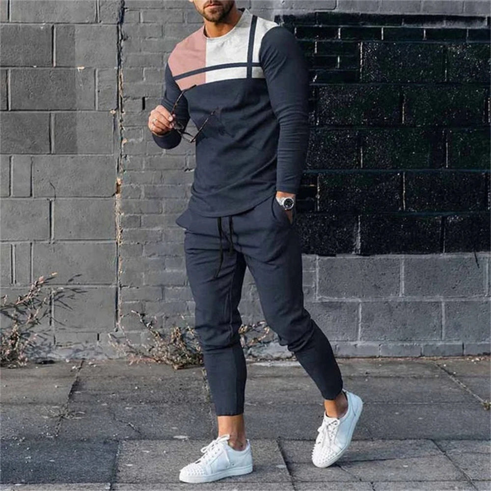 Ensemble sweatshirt et pantalon de survêtement 3D numérique pour hommes