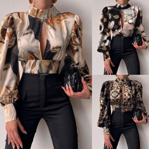 Women's Fashion Hollowed-out Top Shirt