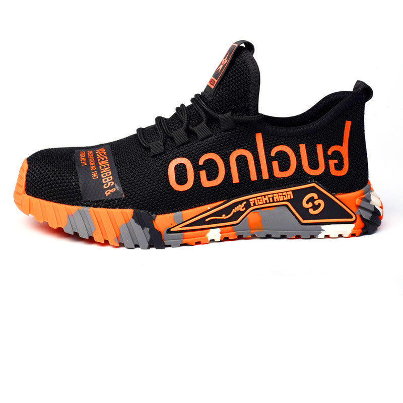 Breathable Flyknit Kevlar Steel Toe Midsole Safety Shoes