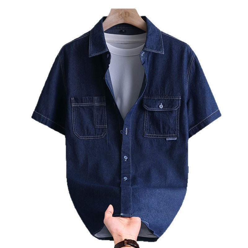 Veste décontractée homme, coupe ajustée, bleu foncé et bleu clair
