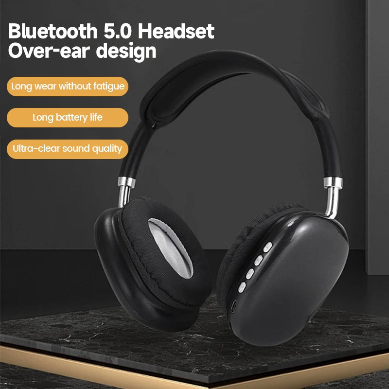 Casque Bluetooth sans fil P9 avec micro anti-bruit pour sports de plein air et jeux