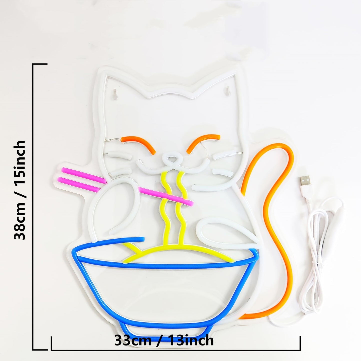 Panneau lumineux LED néon Lucky Cat pour animaux de compagnie