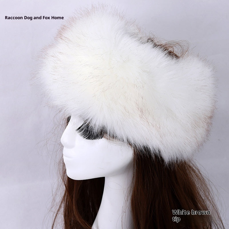Elastic Faux Fox Fur Headband for Women – Winter Warmth & Windproof