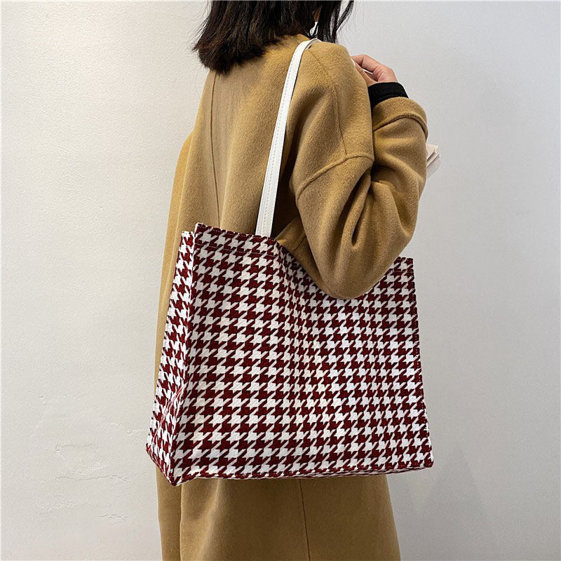 Sac bandoulière carré à rayures zébrées vintage coréen pour femmes
