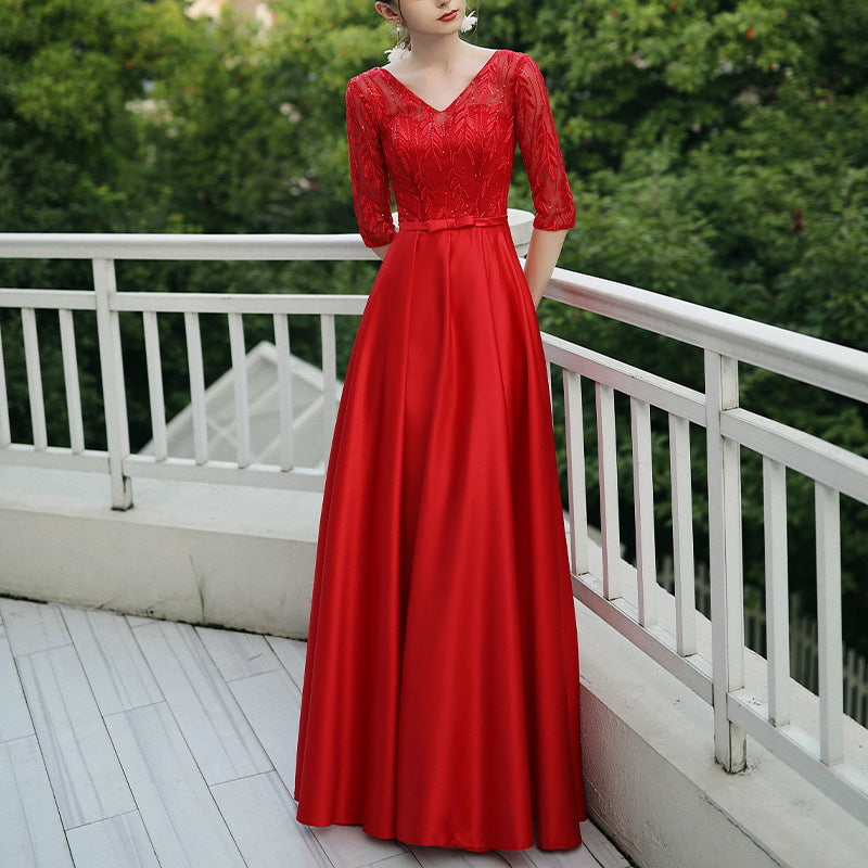 Elegant Sleeveless Banquet Evening Dress for Women in Multiple Colors and Sizes