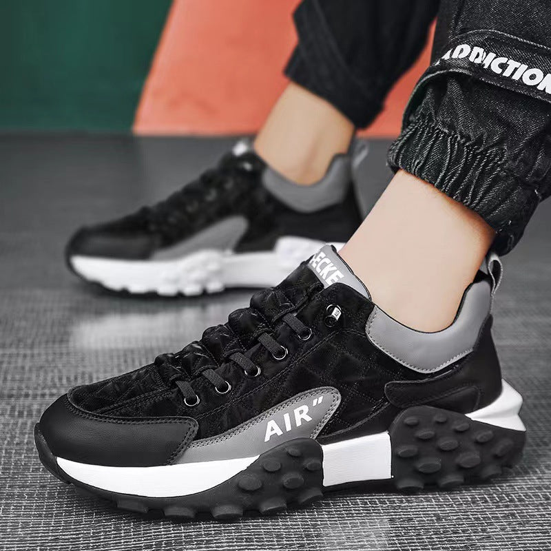 Men's Casual Sports Running Shoes Thick Bottom Wear-Resistant Soft
