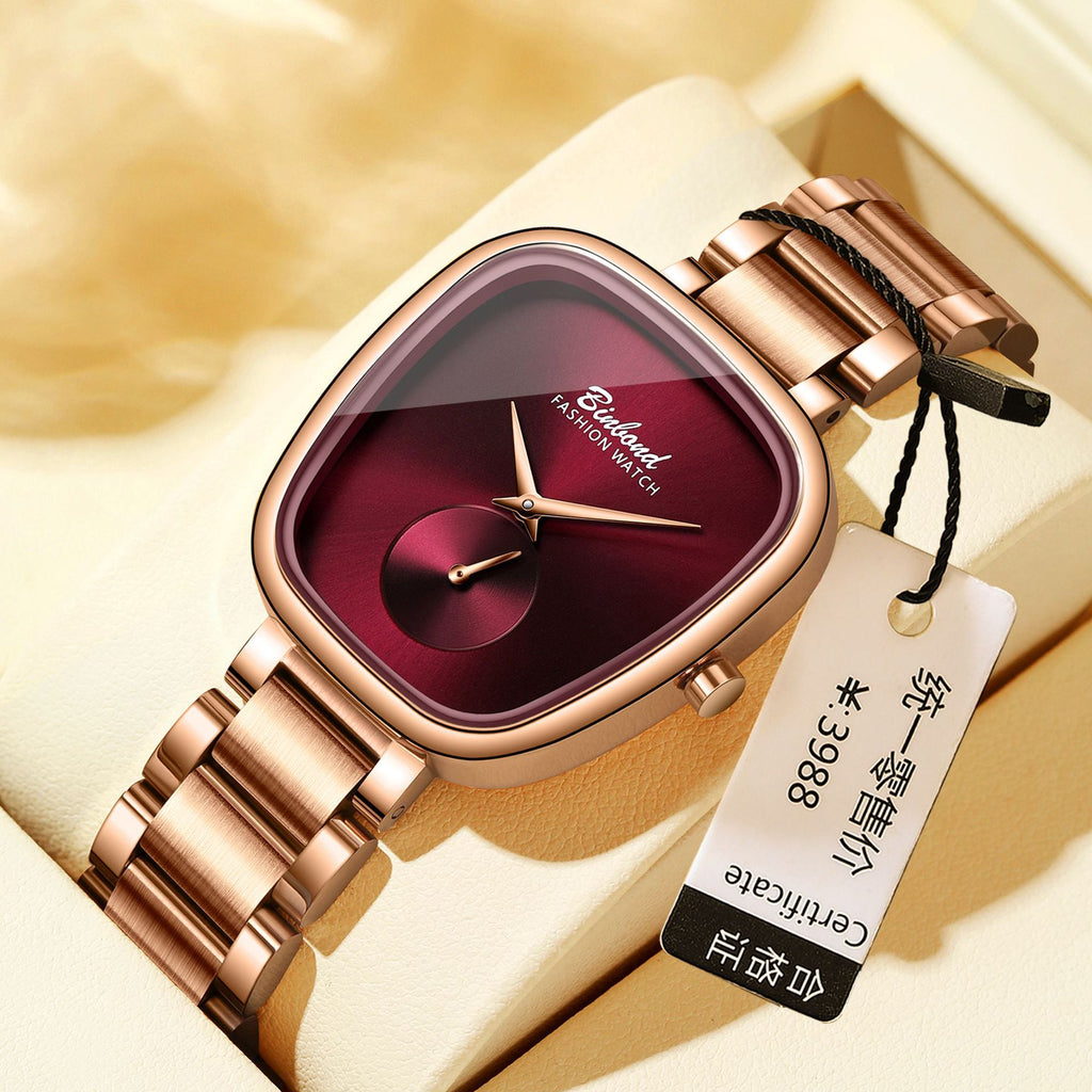 Montre à quartz étanche en acier inoxydable pour femme 34mm