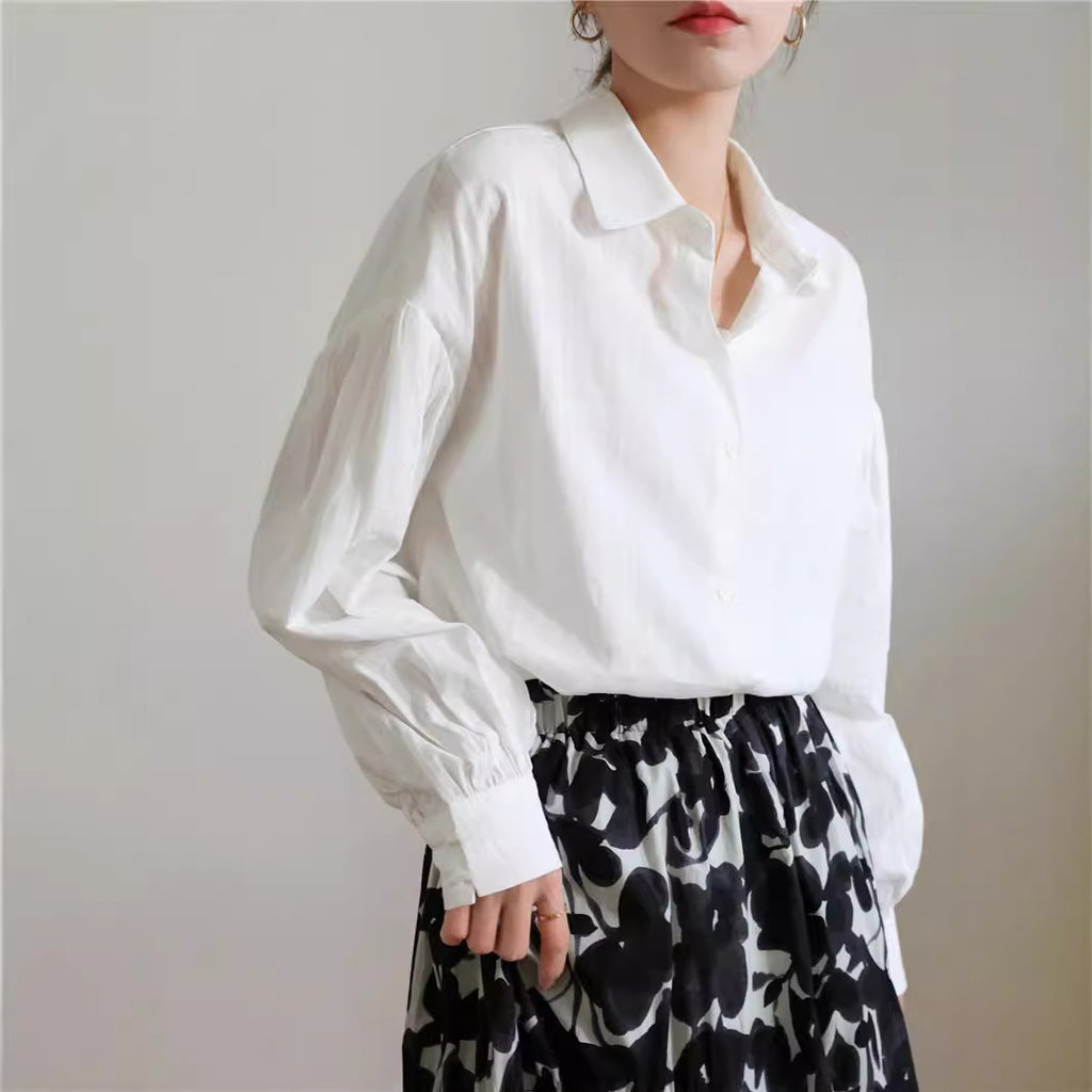 French Jacquard White Sun Protection Top Long Sleeve Spandex
