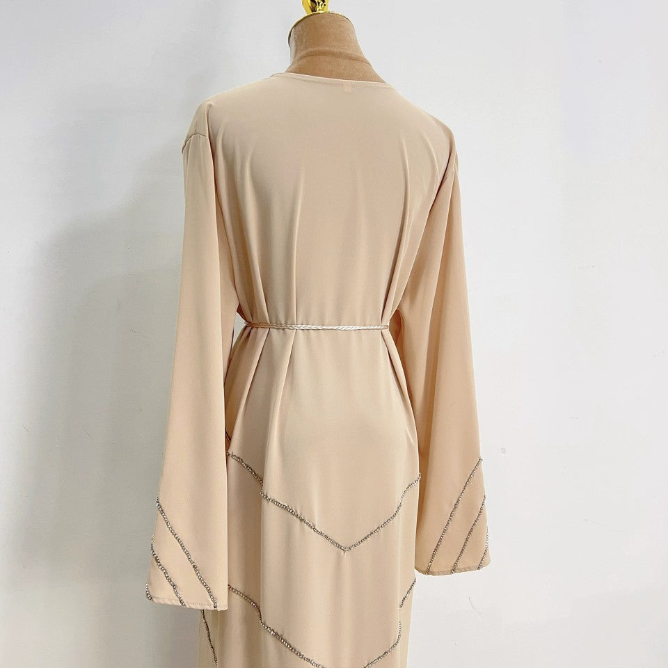 Ethnic Style Heavy Industry Beaded Robe for Middle East’s Women