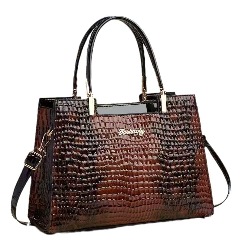 Grands sacs à main tendance en PU pour femmes avec poche intercalaire, 30x22x12cm