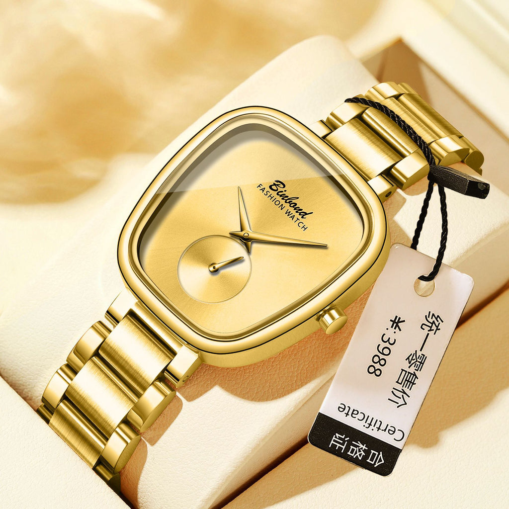 Montre à quartz étanche en acier inoxydable pour femme 34mm