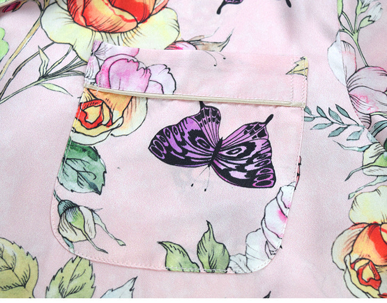 Silk Print Suit Plus Size European And American Homewear