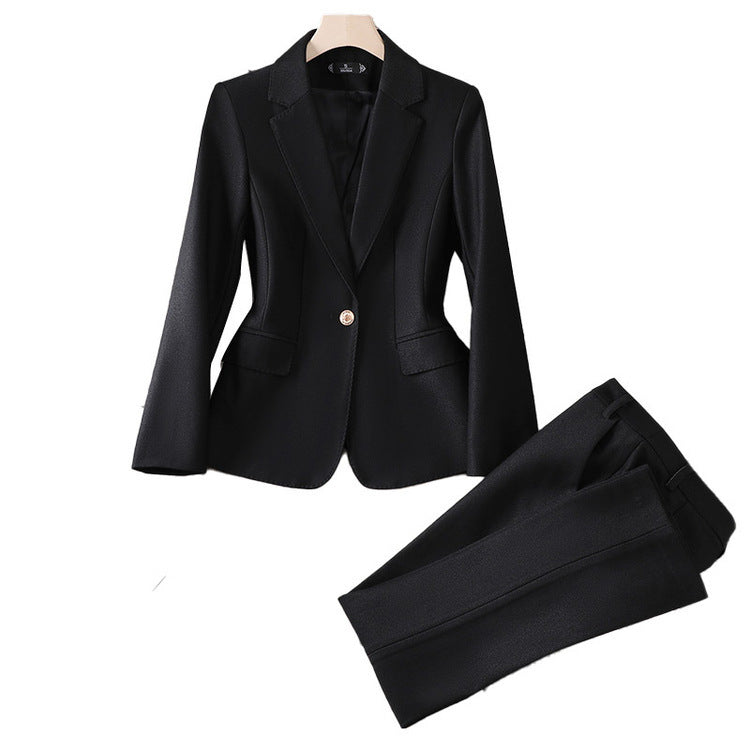Pantalon tailleur en coton mélangé pour femme, collection automne hiver