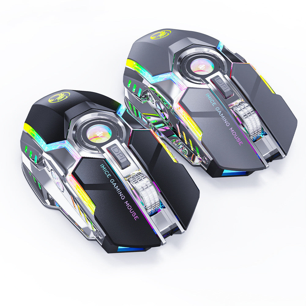 Silent Charging RGB Wireless Gaming Mouse with 7 Keys and 3-Level DPI