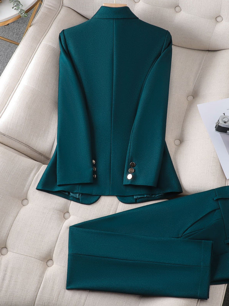 Women's Business Suit Casual Work Clothes Slim Fit Polyester