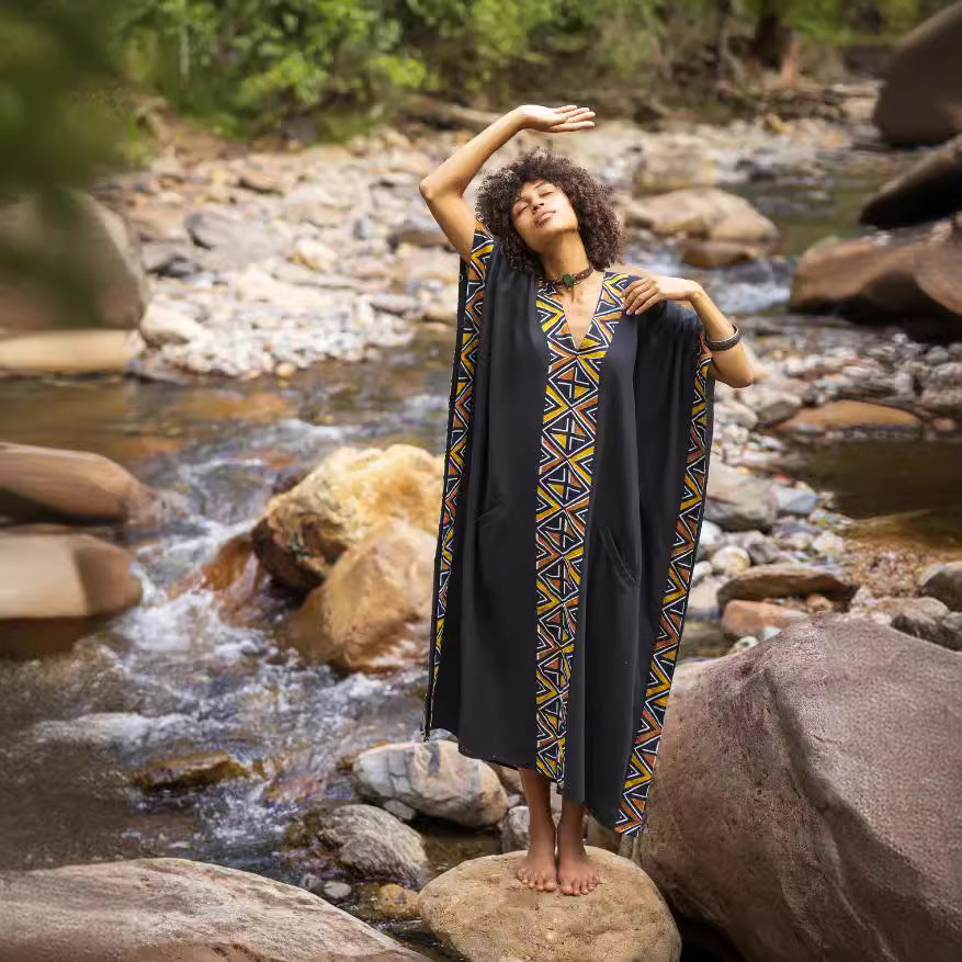 Gulf Woman’s Handmade Maxi Robe with Pocket Skirt