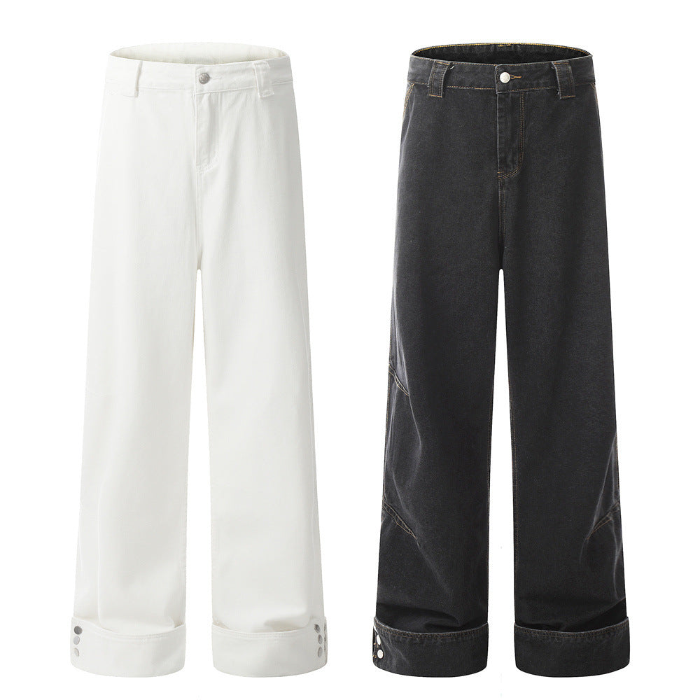 Loose Wide Leg Denim Jeans for Men