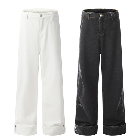 Fashion Loose Cool Wide Leg Jeans Men