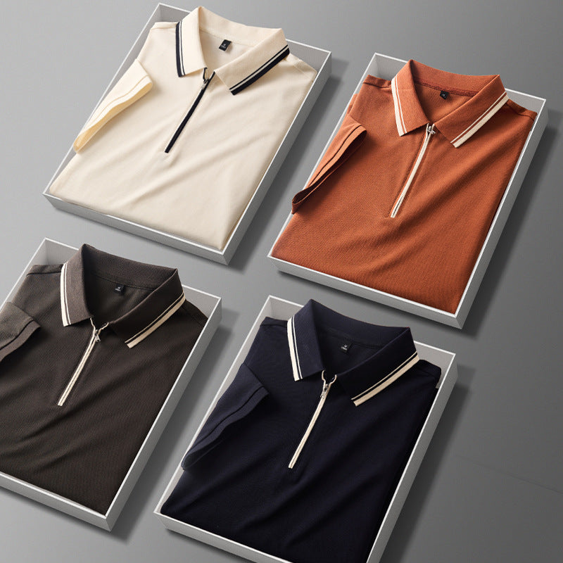 Men's Short-Sleeve Slim Fit Casual Polo Shirt