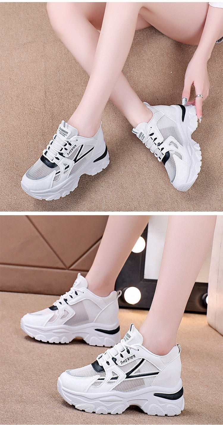 Chaussures de sport décontractées montantes à plateforme (style "Dad Shoes")