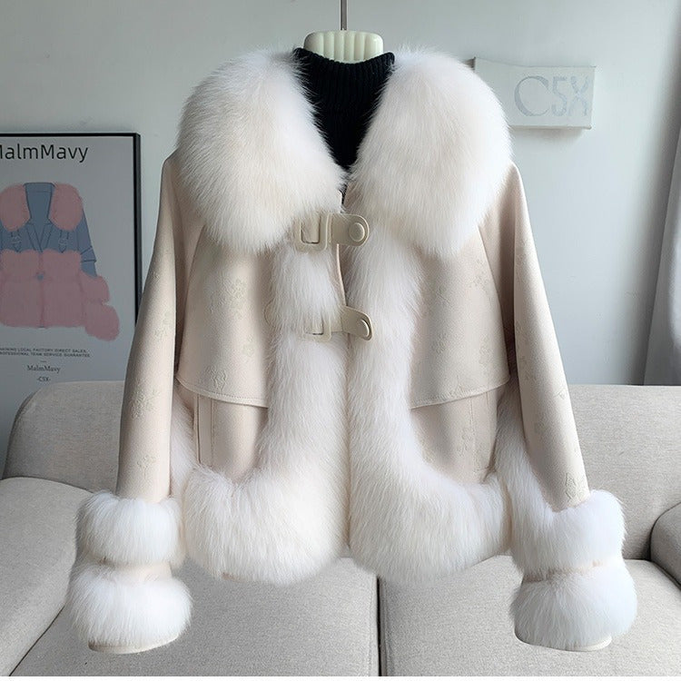 Veste courte et chaude d'hiver épaissie pour femme
