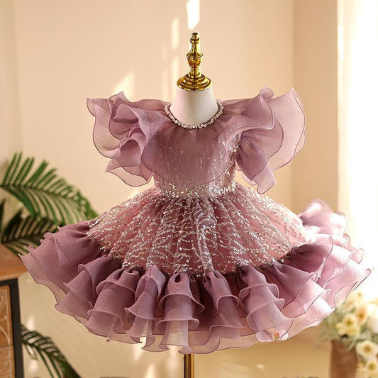 Girl's Dress Host High-grade Birthday Pettiskirt