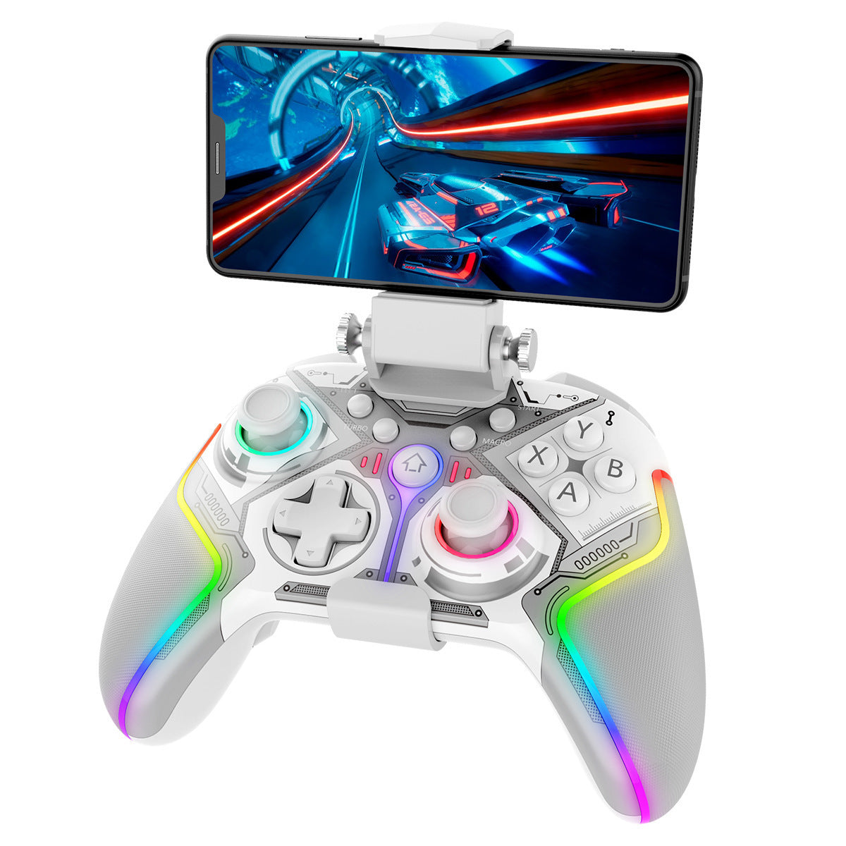 Simple Home Bluetooth Wireless Game Controller with RGB Light and Turbo Function