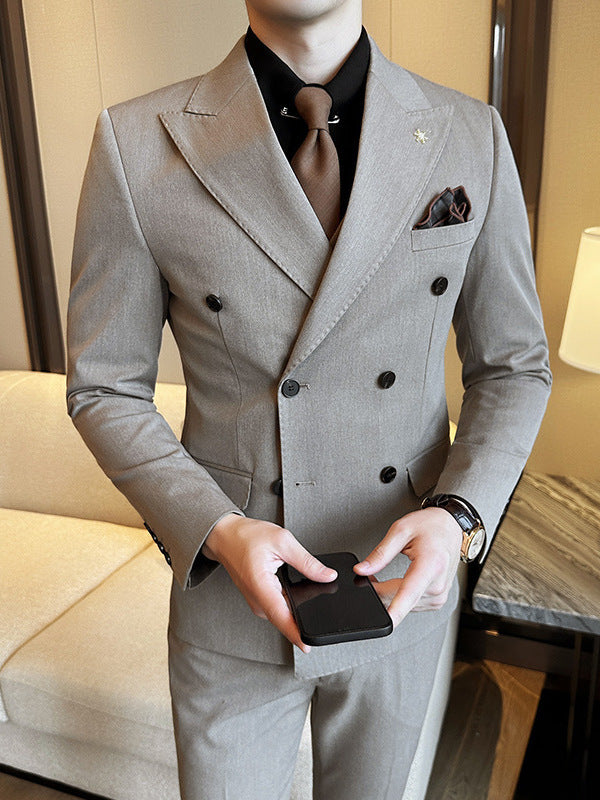 Business Slim Fit Casual Two-piece Suit