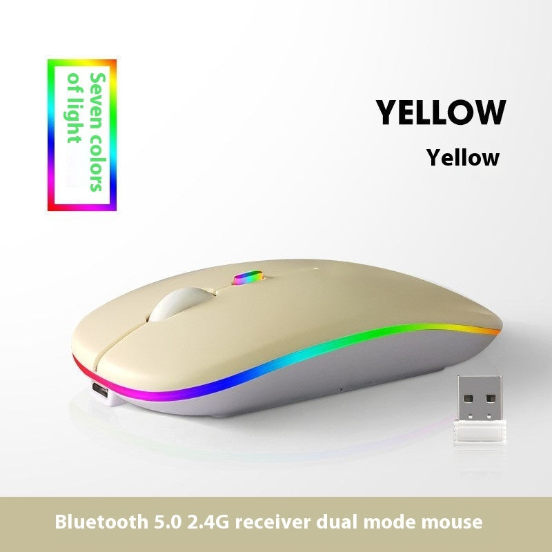 ماوس بلوتوث مضيء صامت قابل للشحن