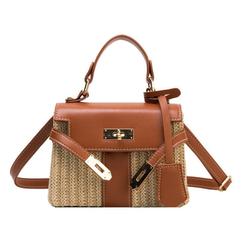 Summer Single Piece Straw Woven Handbag for Women