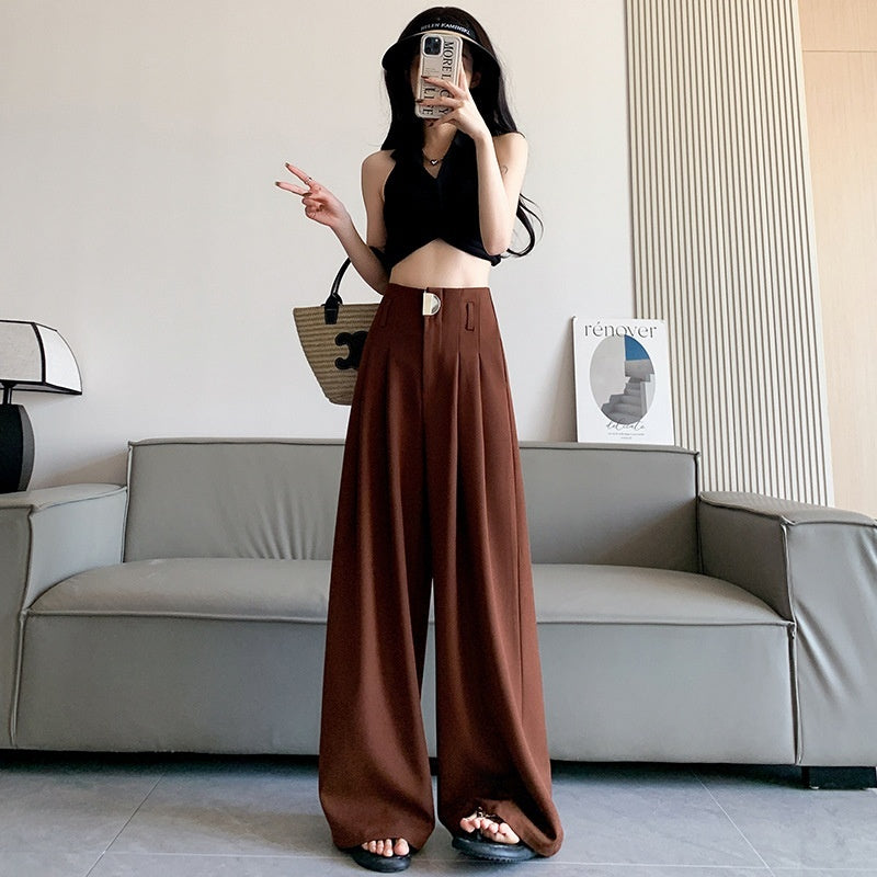 Women’s High-Waisted Wide-Leg Loose Draped Pants