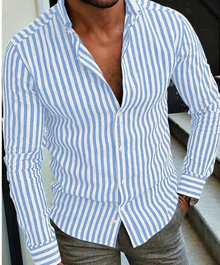 Chemise décontractée à manches longues pour homme pour l'automne