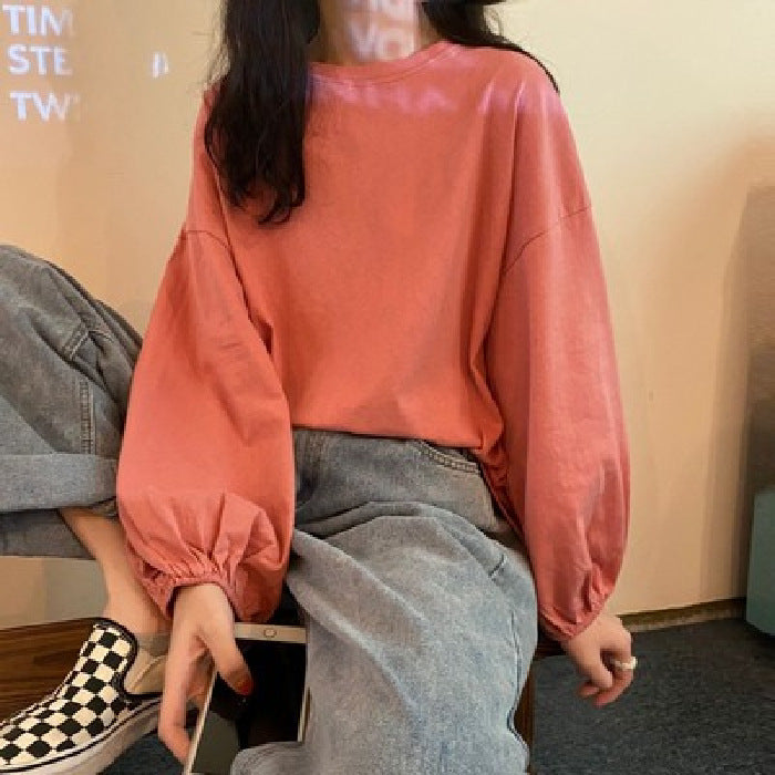 Slimming Lantern Sleeve Sweater Pullover