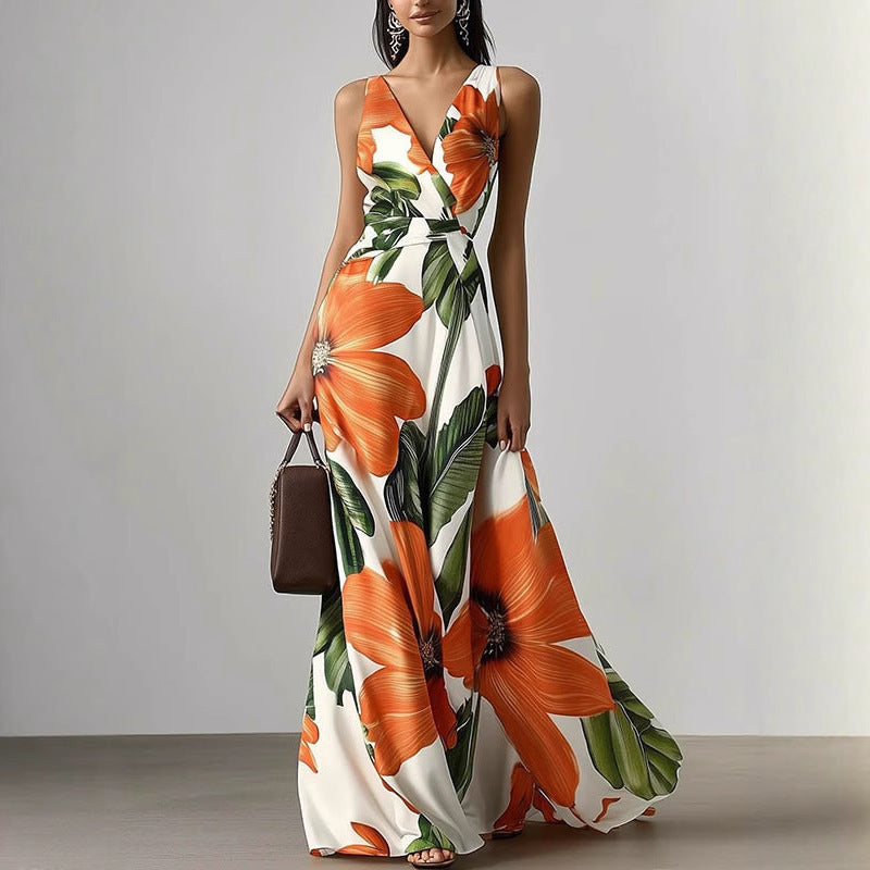 Printed Oversized Swing Dress with Girdle