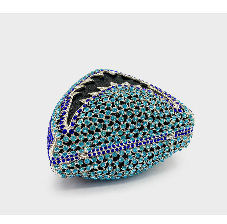 Metal Shark Head Rhinestone Funny Party Clutch