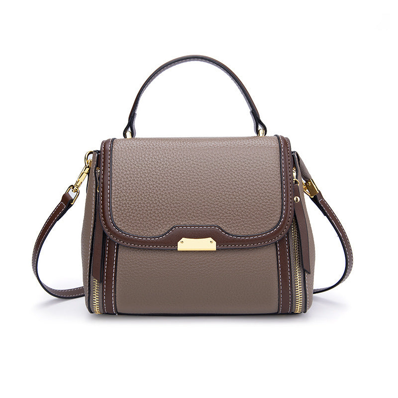 Sac à bandoulière en cuir de vachette pour femme polyvalent