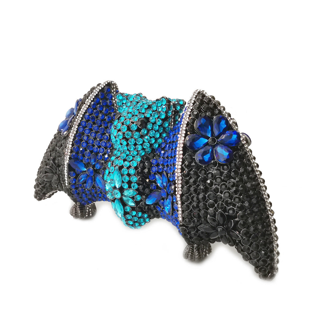 Pochette de Soirée Chauve-Souris Halloween de Luxe Strass Diamants 18CM
