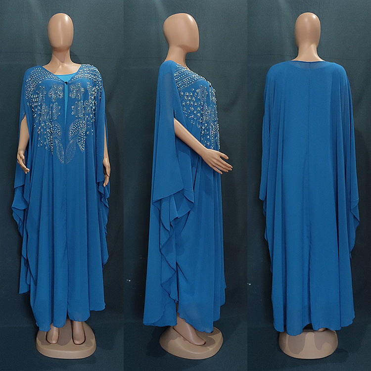 Plus Size Muslim Robe Long Dress Saudi Style European American Gown