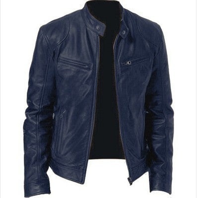 Slim PU Leather Jacket