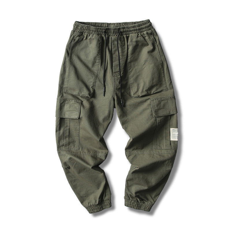 Pantalon en coton polyvalent pour homme salopette style rétro japonais