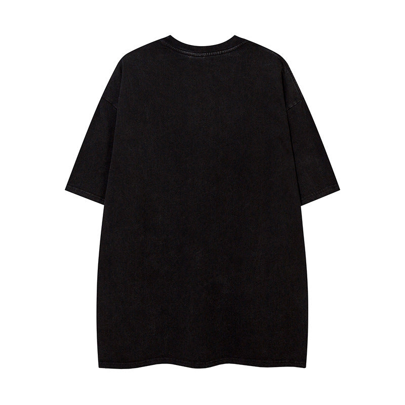 Hand-painted Motorbike Printed Short Sleeve Men