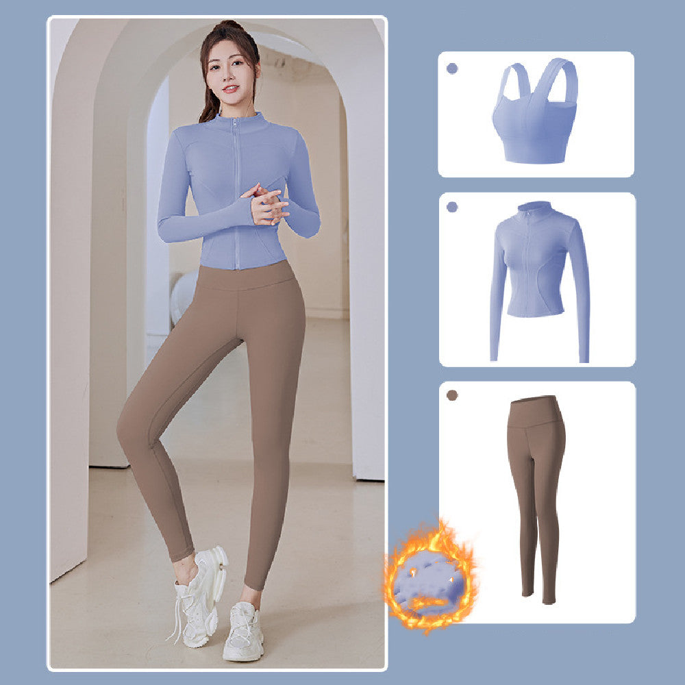 Combinaison de yoga en peluche tendance pour femme