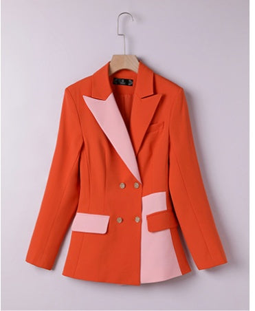 Ensemble tailleur de travail en polyester pour femme coupe ajustée